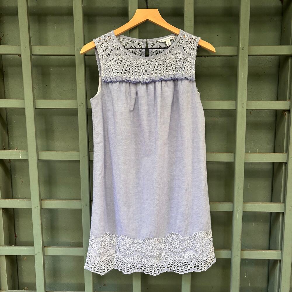 Southern Tide "Katrina" Eyelet Sleeveless Shift Dress – sz S Coastal Hamptons